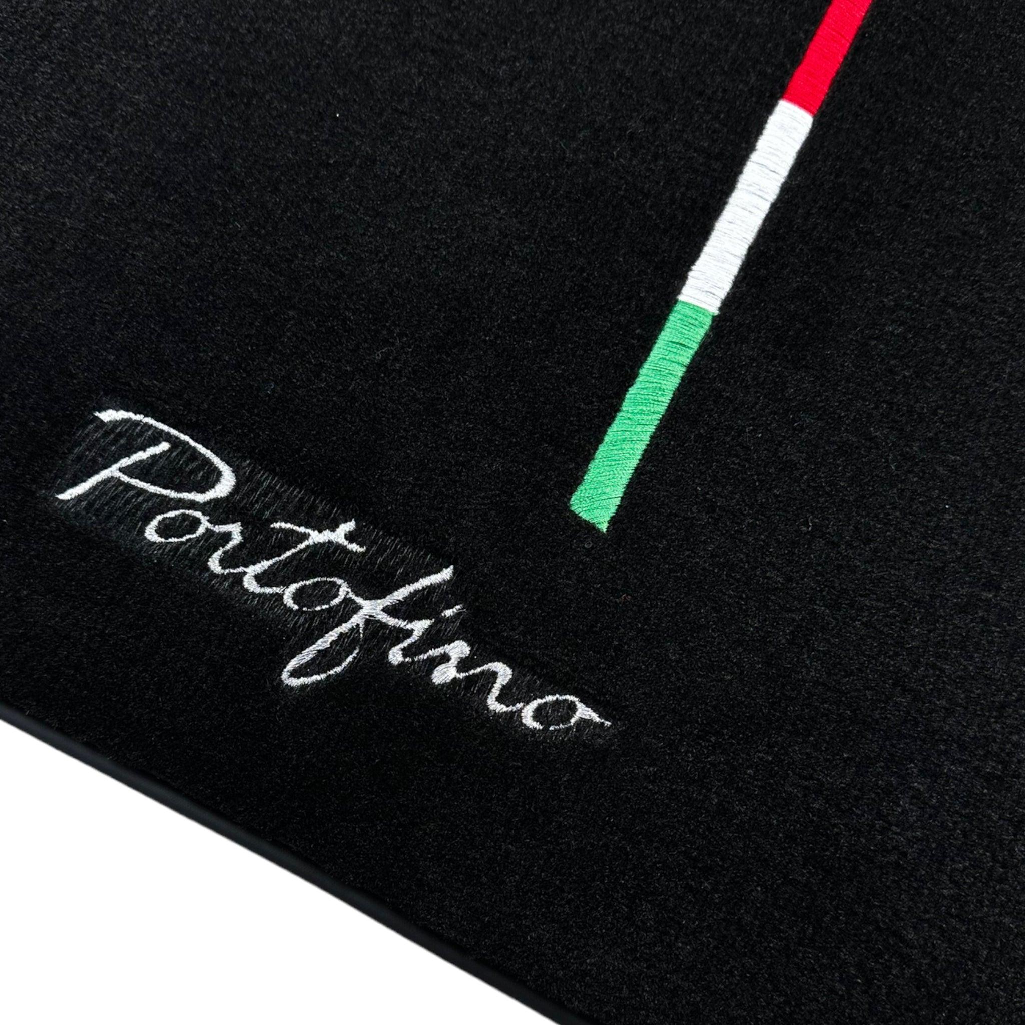 Black Floor Mats for Ferrari Portofino (2018-2023) Italian Edition