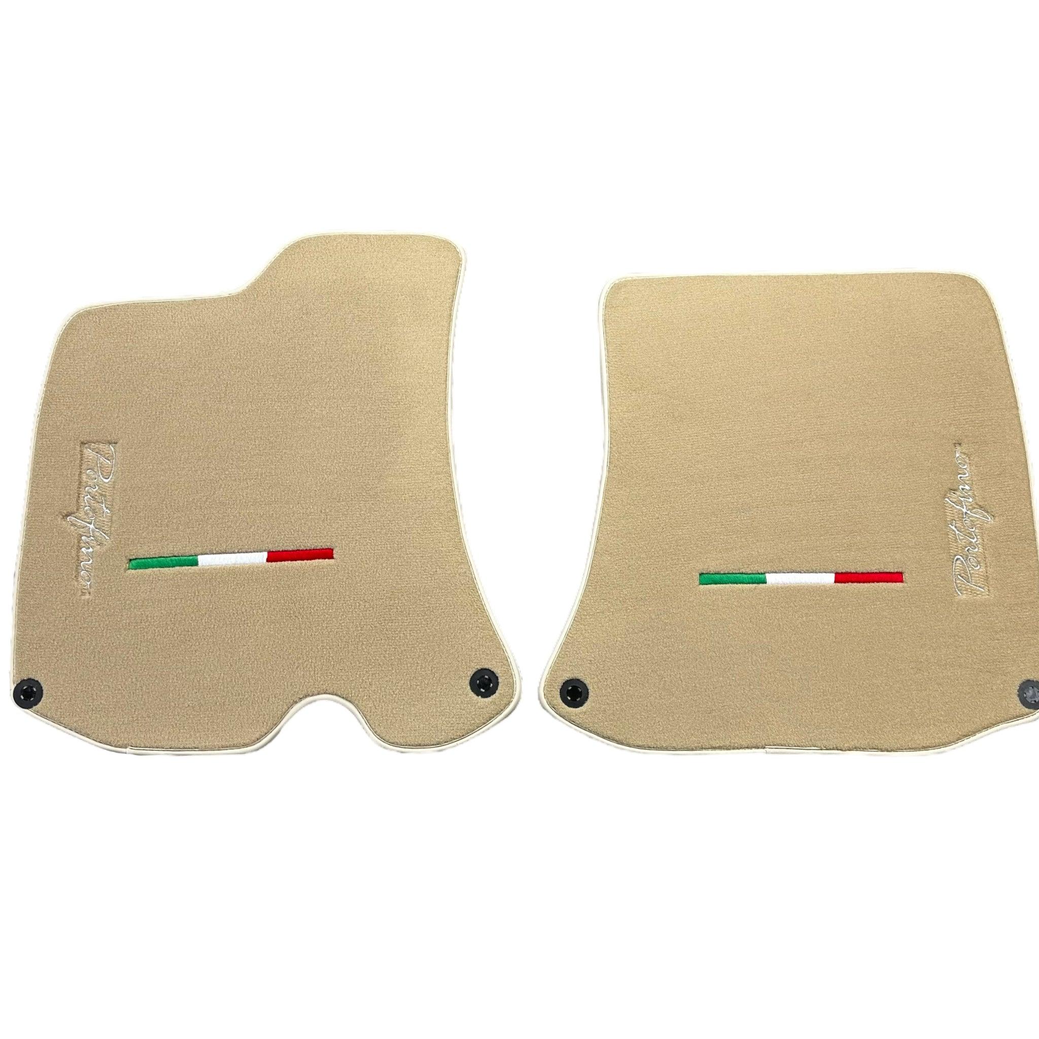 Beige Floor Mats for Ferrari Portofino (2018-2023) Italian Edition