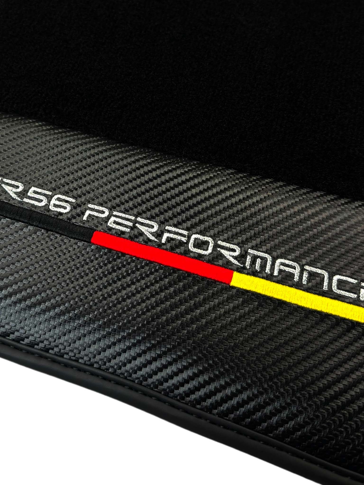 Black Floor Mats for Audi A6 - C6 Sedan Long (2004-2008) | ER56 Performance
