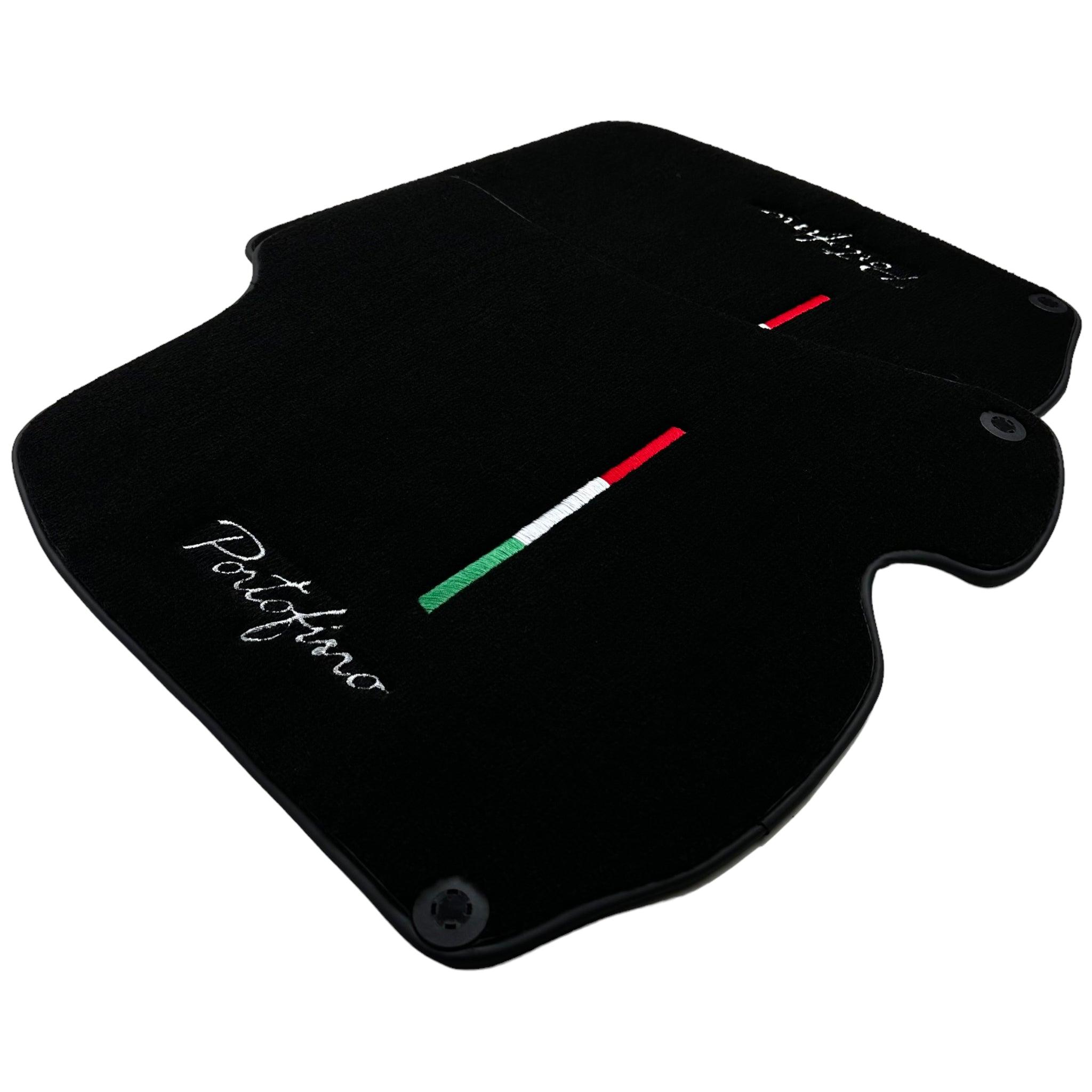 Black Floor Mats for Ferrari Portofino (2018-2023) Italian Edition