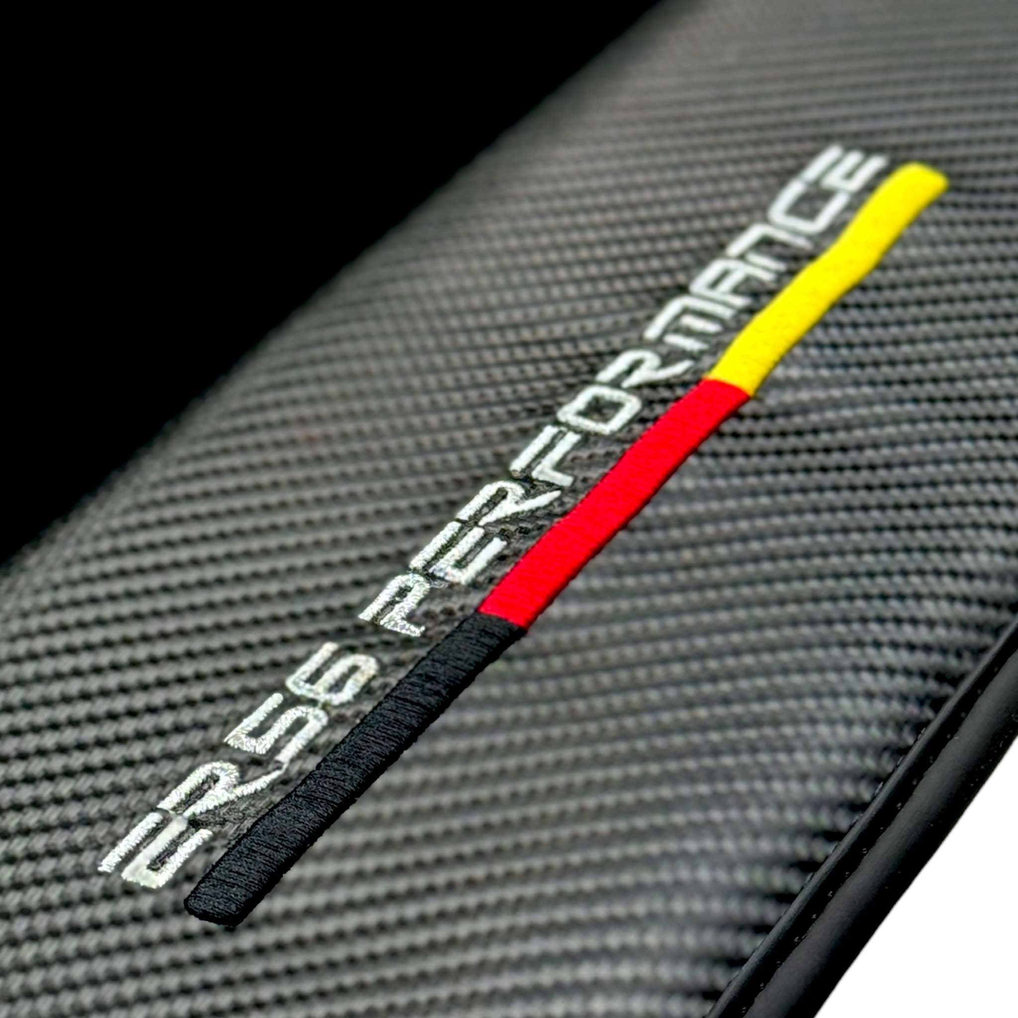 Black Floor Floor Mats For BMW 3 Series F30 | ER56 Performance | Carbon Edition