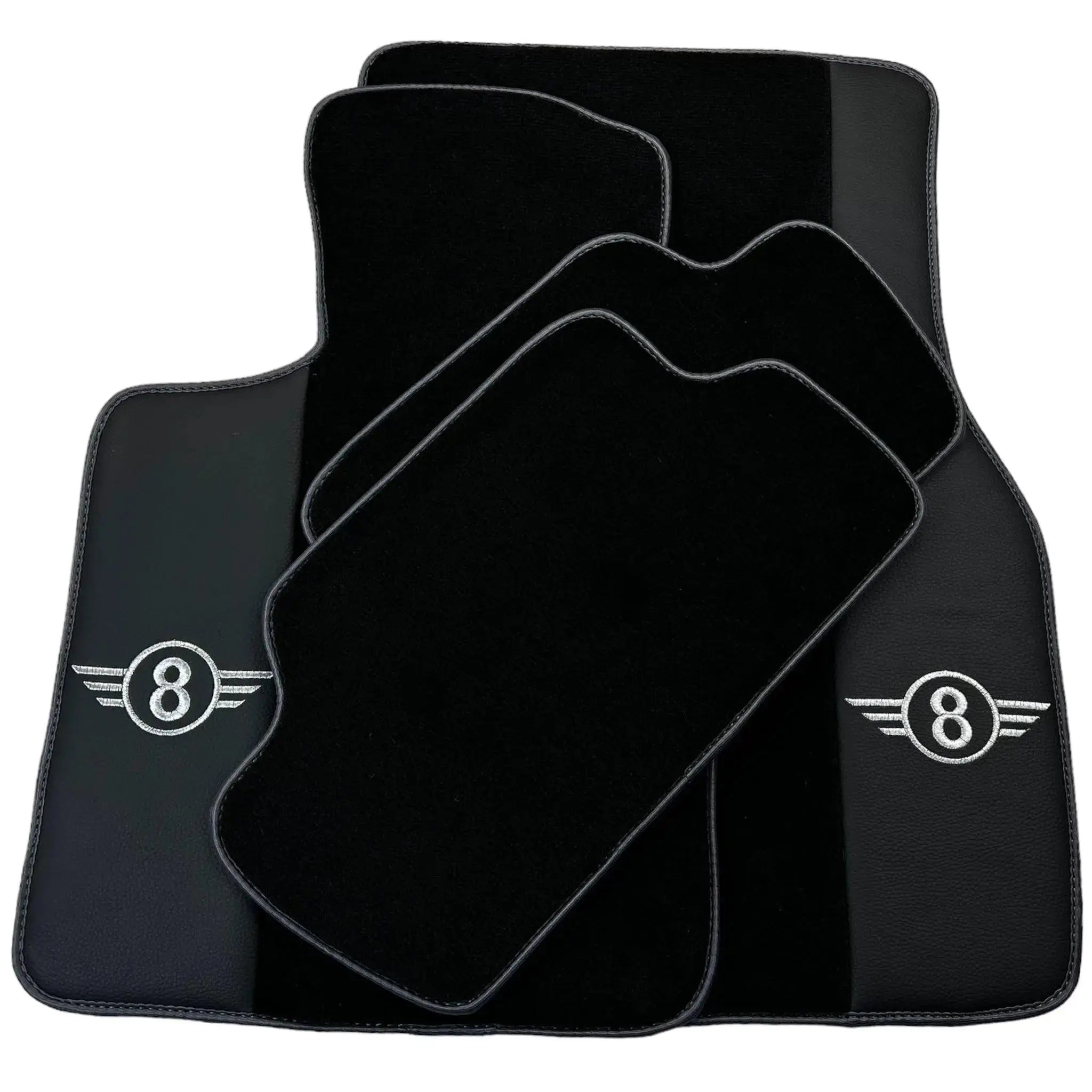 Black Floor Mats for Mini Cabrio R56 Convertible (2009-2016) with Gray Trim