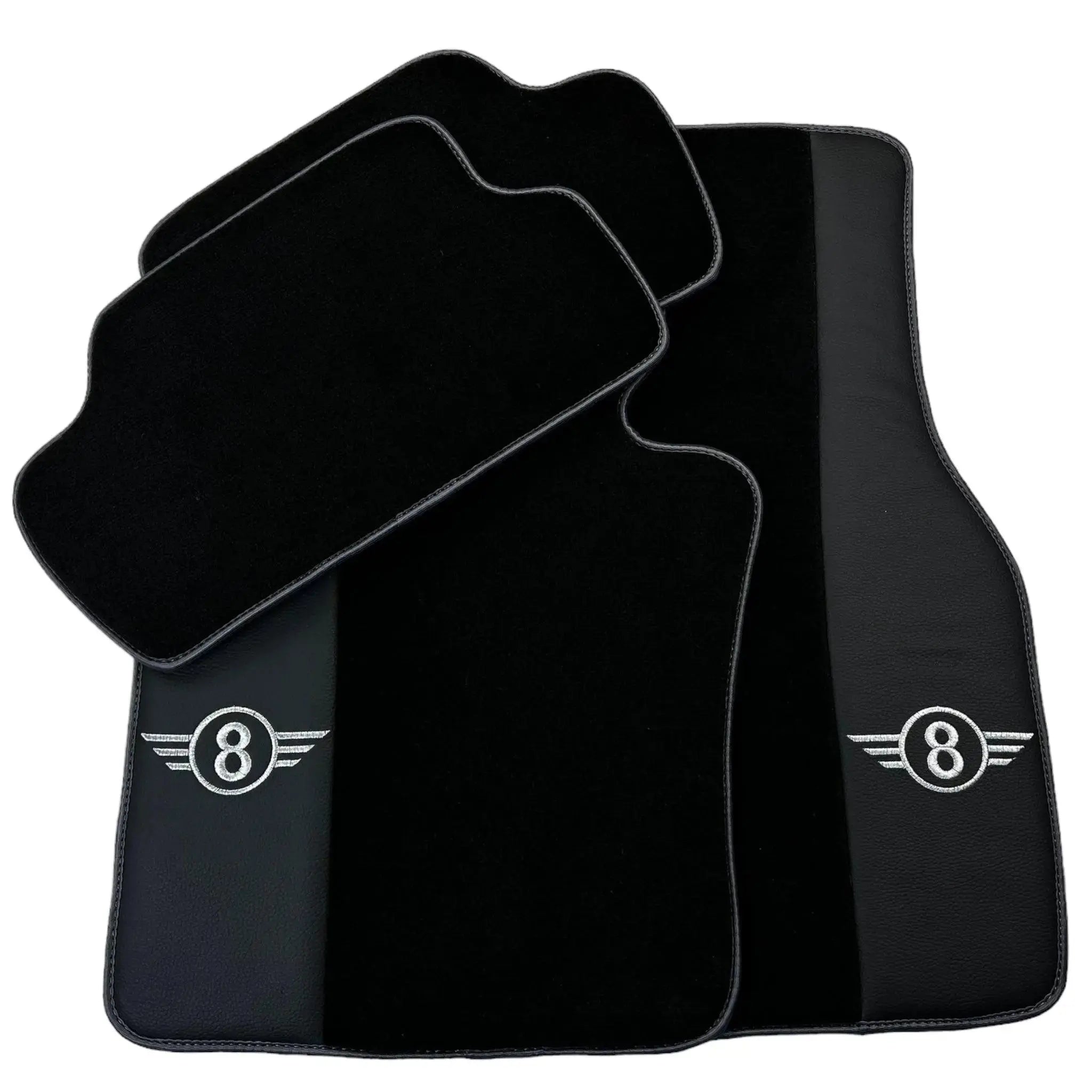 Black Floor Mats for Mini Cabrio R56 Convertible (2009-2016) with Gray Trim