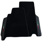 Black Floor Mats for Ferrari 550 Maranello (1996-2002) with Leather | Italian Edition - AutoWin