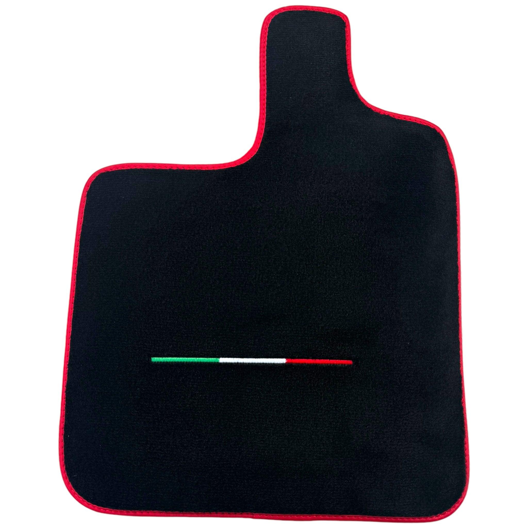 Black Floor Mats for Ferrari Purosangue Long with Red Trim | Italian Edition - AutoWin