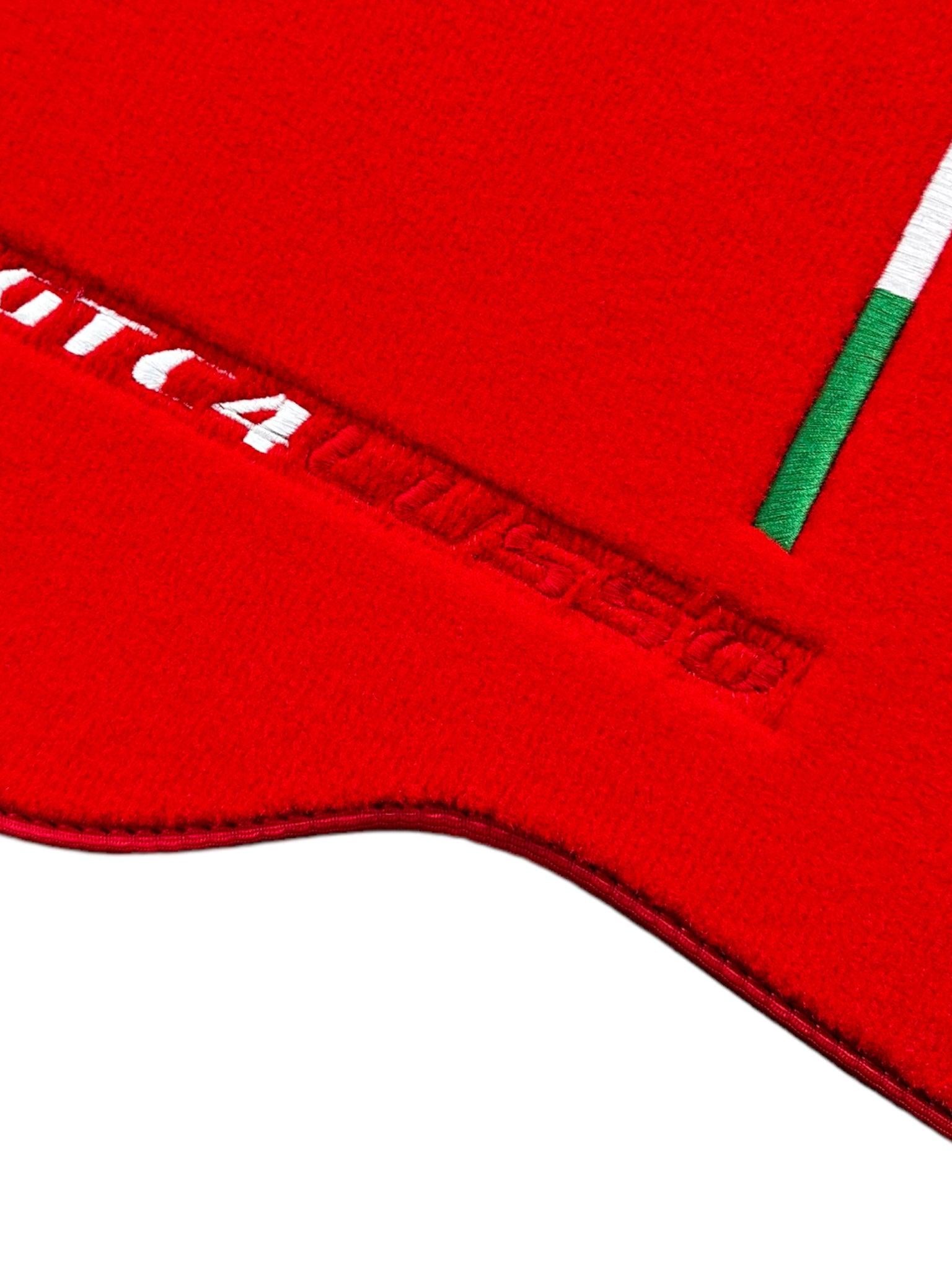 Red Floor Mats for Ferrari GTC4 Lusso (2016-2023) Italian Edition