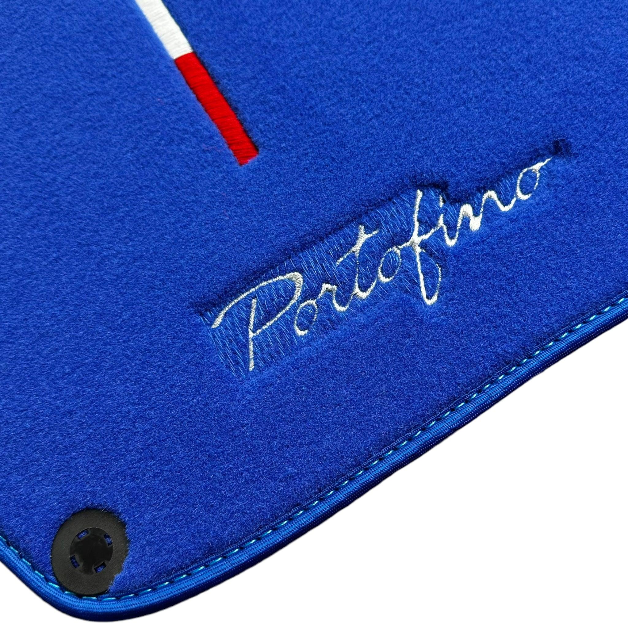 Blue Floor Mats for Ferrari Portofino (2018-2023) Italian Edition