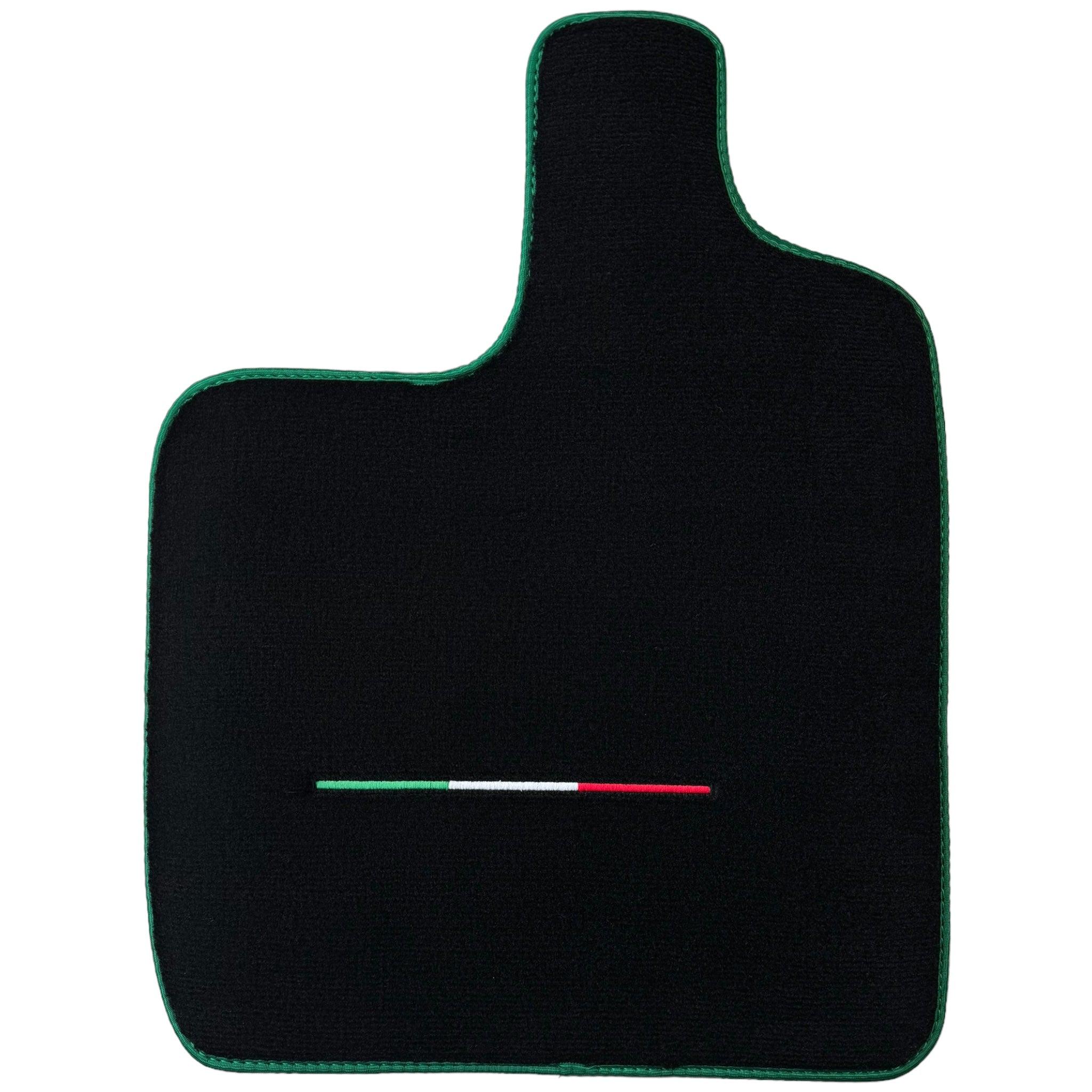 Black Floor Mats for Ferrari Purosangue with Green Trim | Italian Edition - AutoWin
