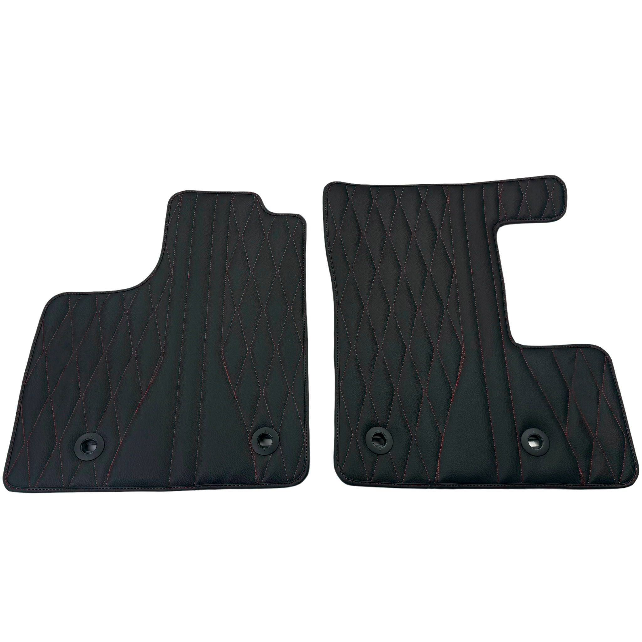 Leather Floor Mats for Lexus RZ (2023-2024) with Red Stitching