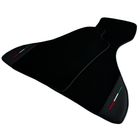 Black Floor Mats for Ferrari Mondial Convertible (1983-1993) with Leather | Italian Edition - AutoWin