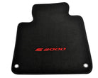 Floor Mats For Honda S2000 1999–2004 Black Tailored With Red S2000 Logo - AutoWin