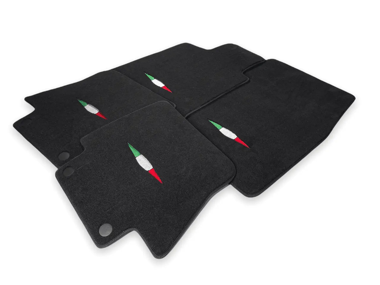 Floor Mats For Maserati GranCabrio MC (2013-2019) Black IT Edition - AutoWin