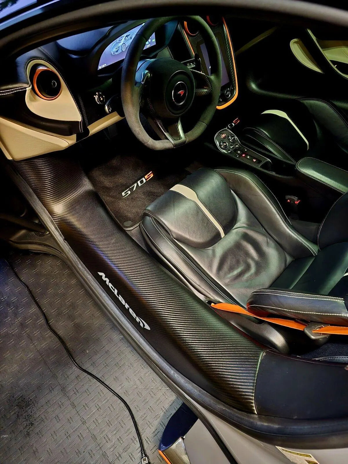 Floor Mats For McLaren 570S Black Tailored Carpets Set AutoWin - AutoWin