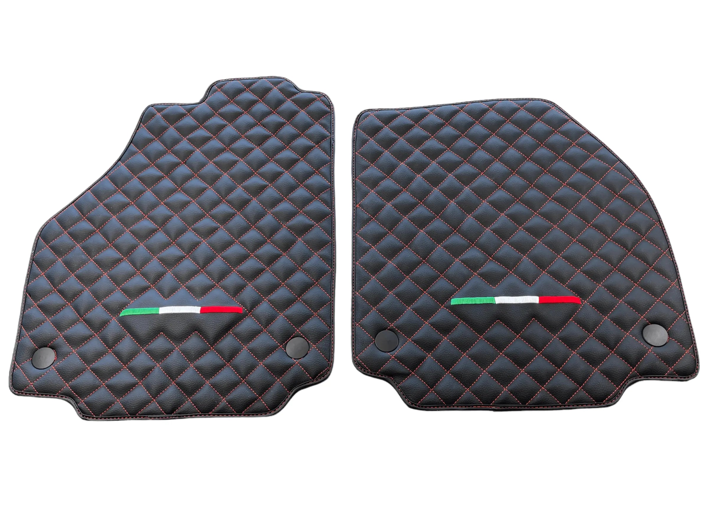 Leather Floor Mats For Ferrari 458 Italia 2009-2015 Black - AutoWin