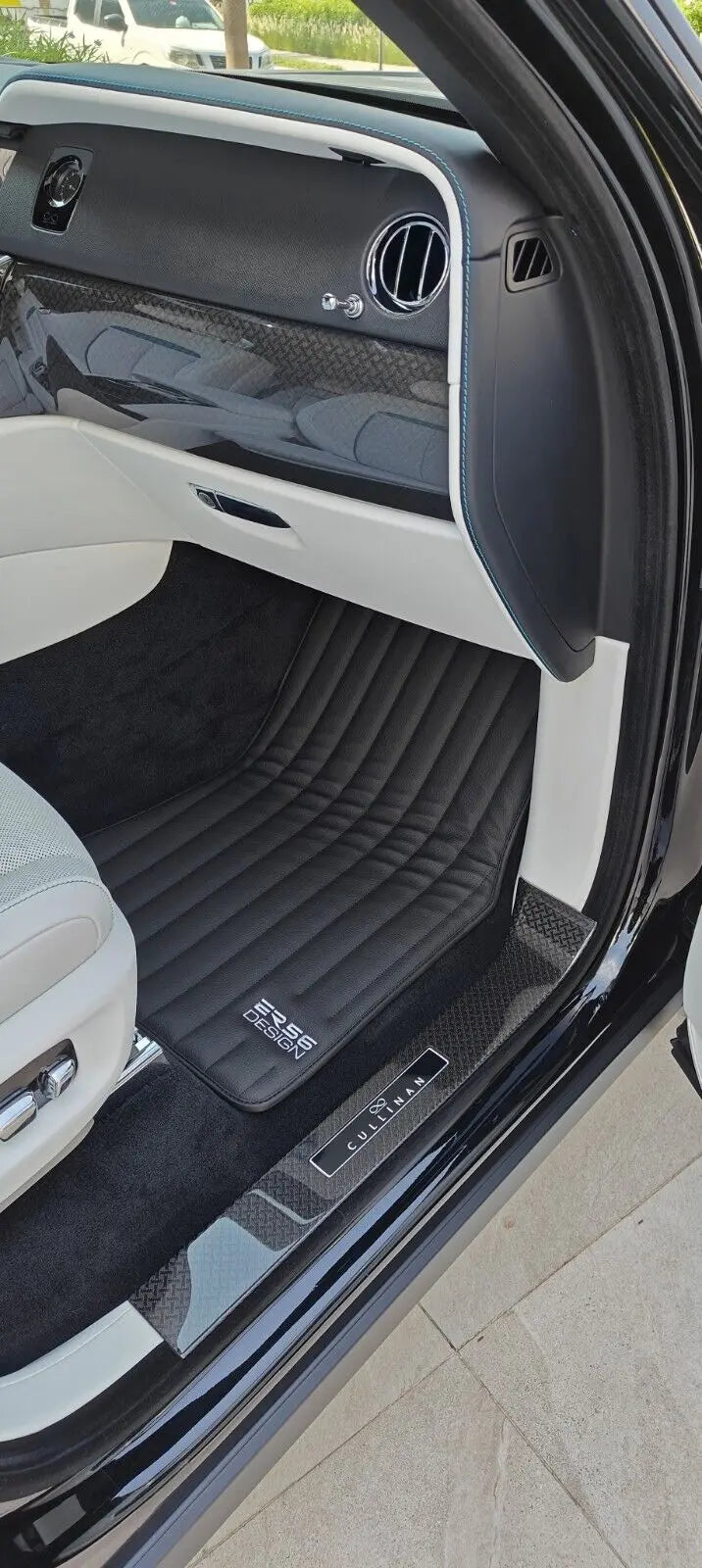 Leather Floor Mats For Rolls Royce Cullinan Rr31 2018-2023 ER56 Design Brand