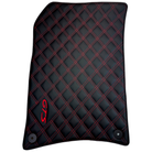 Leather Floor Mats for Porsche Cayenne GTS (2010-2018) Red Sewing