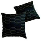 Black Leather Pillows Set of 2 | Yellow Sewing