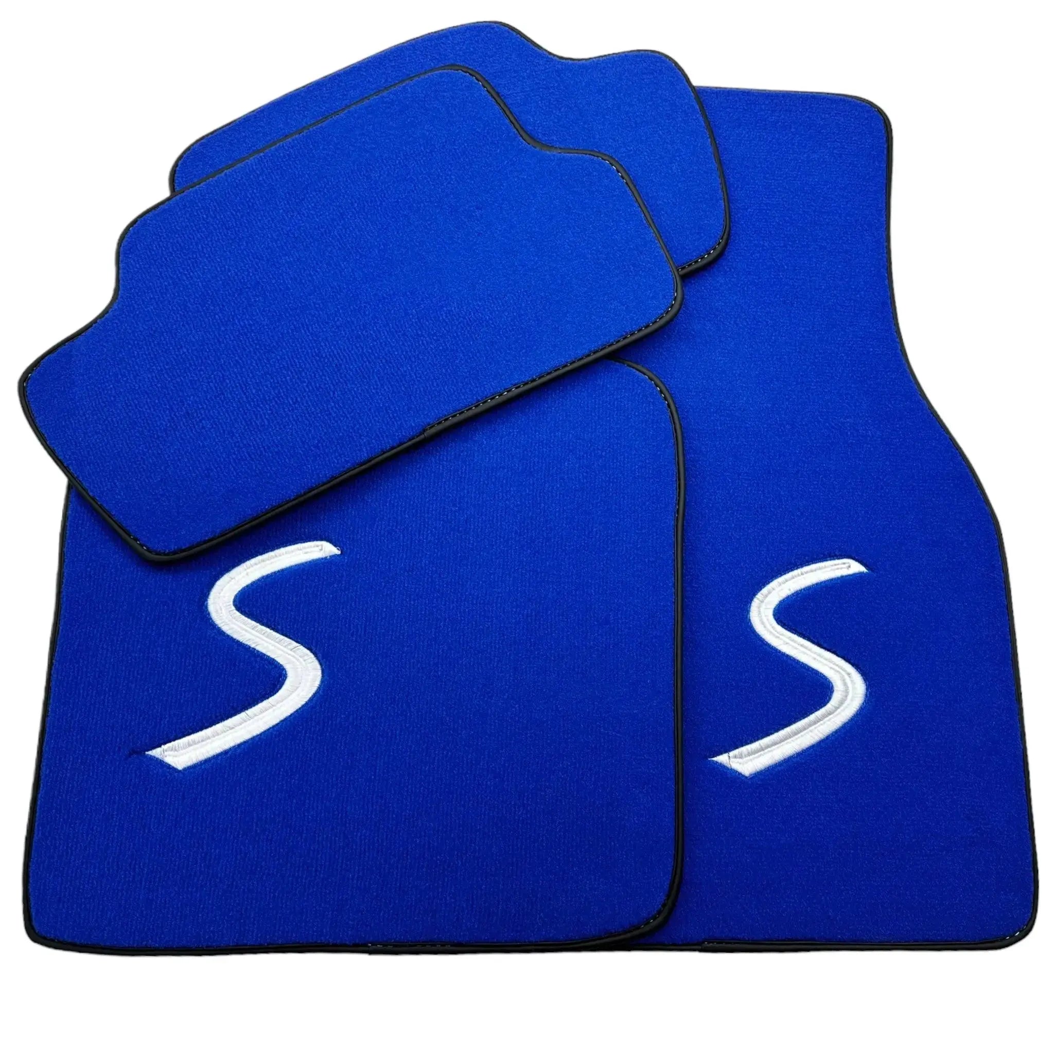 Blue Floor Mats for Mini Cooper / One F56 3-Doors (2014-2023)