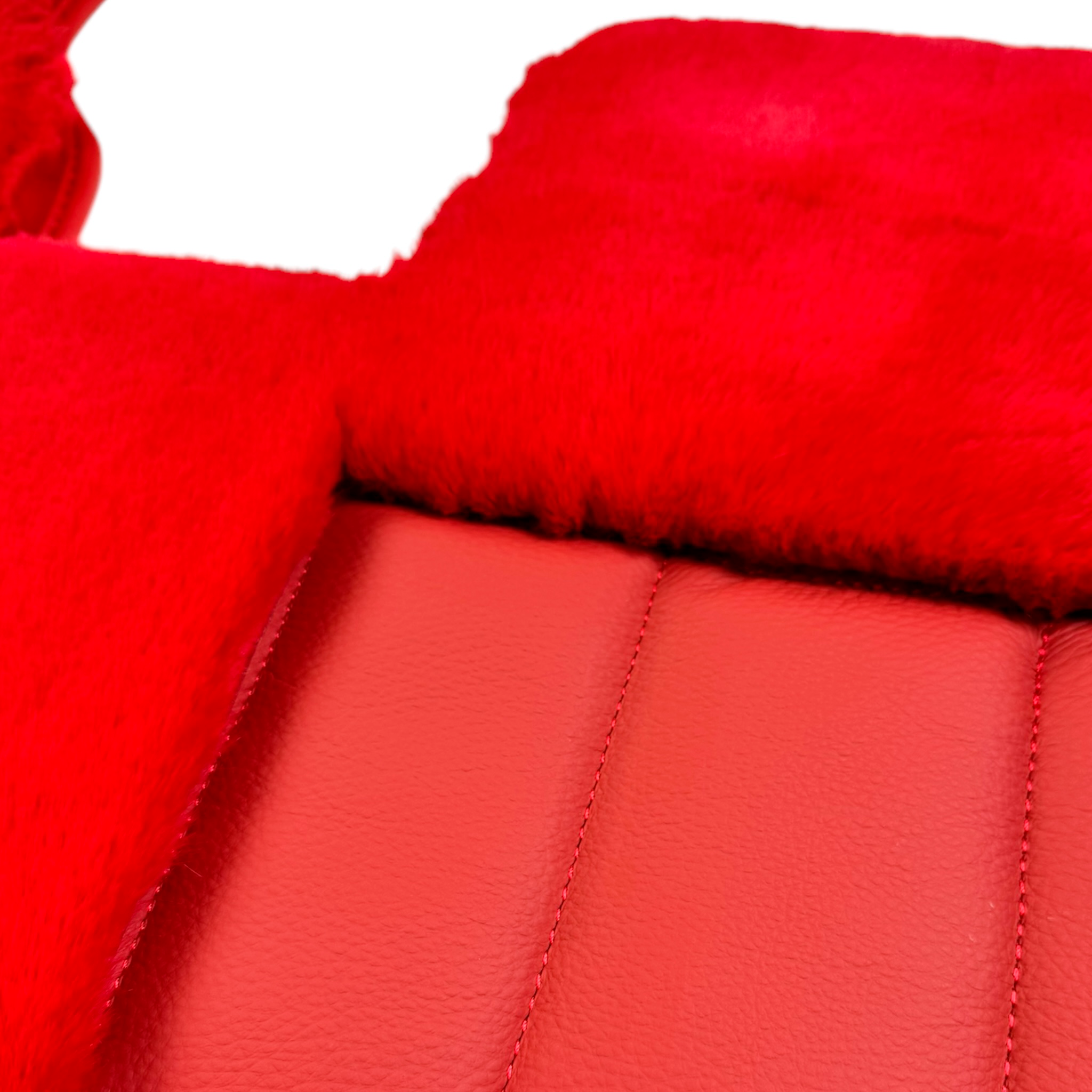 Red Sheepskin Floor Mats for Bentley Bentayga (2015-2023) - AutoWin