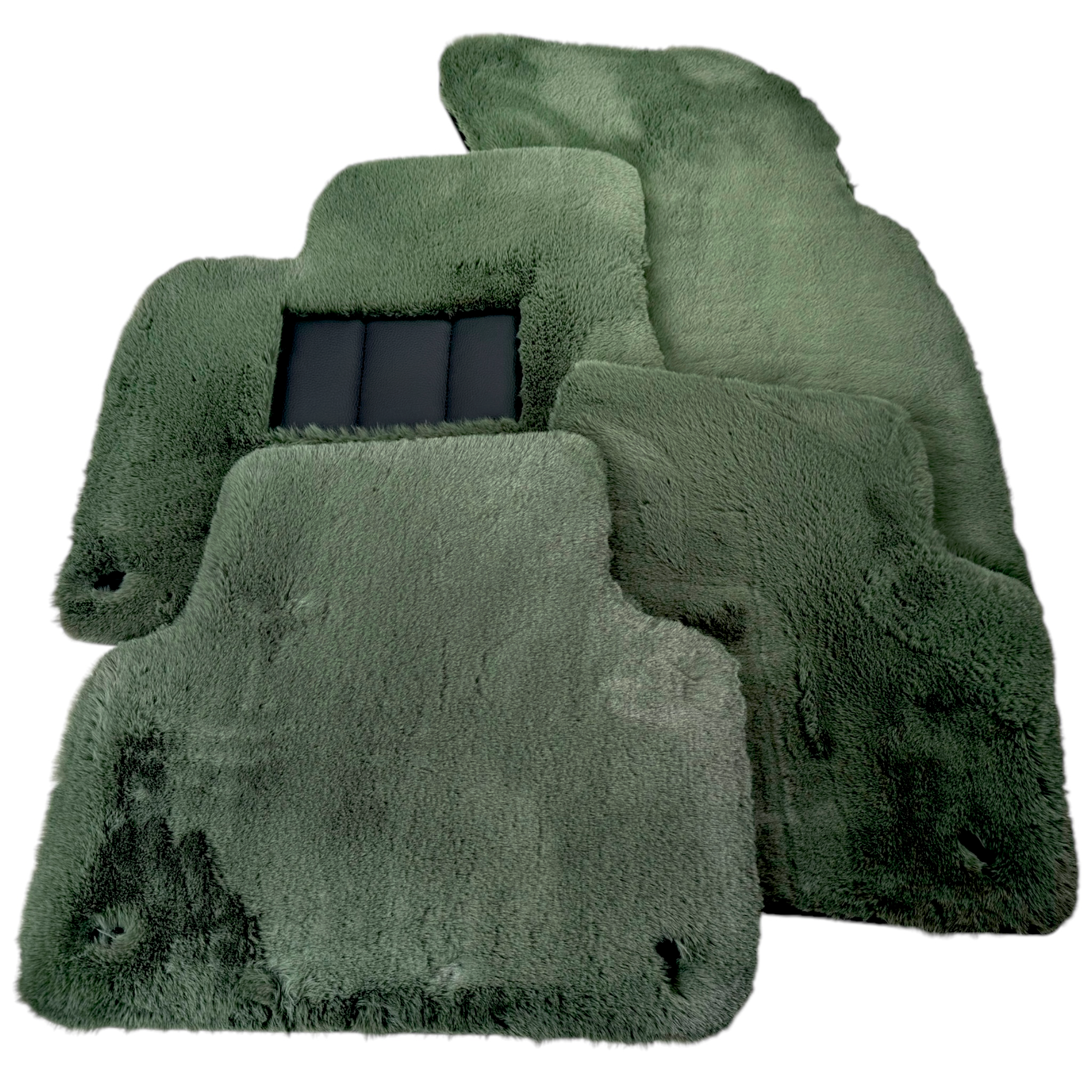 Genuine Light Green Sheepskin Floor Mats Bentley Arnage T (1998-2009) - AutoWin