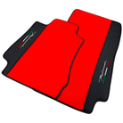 Red Floor Mats for Alfa Romeo Giulia Performante (1962-1978) with Leather