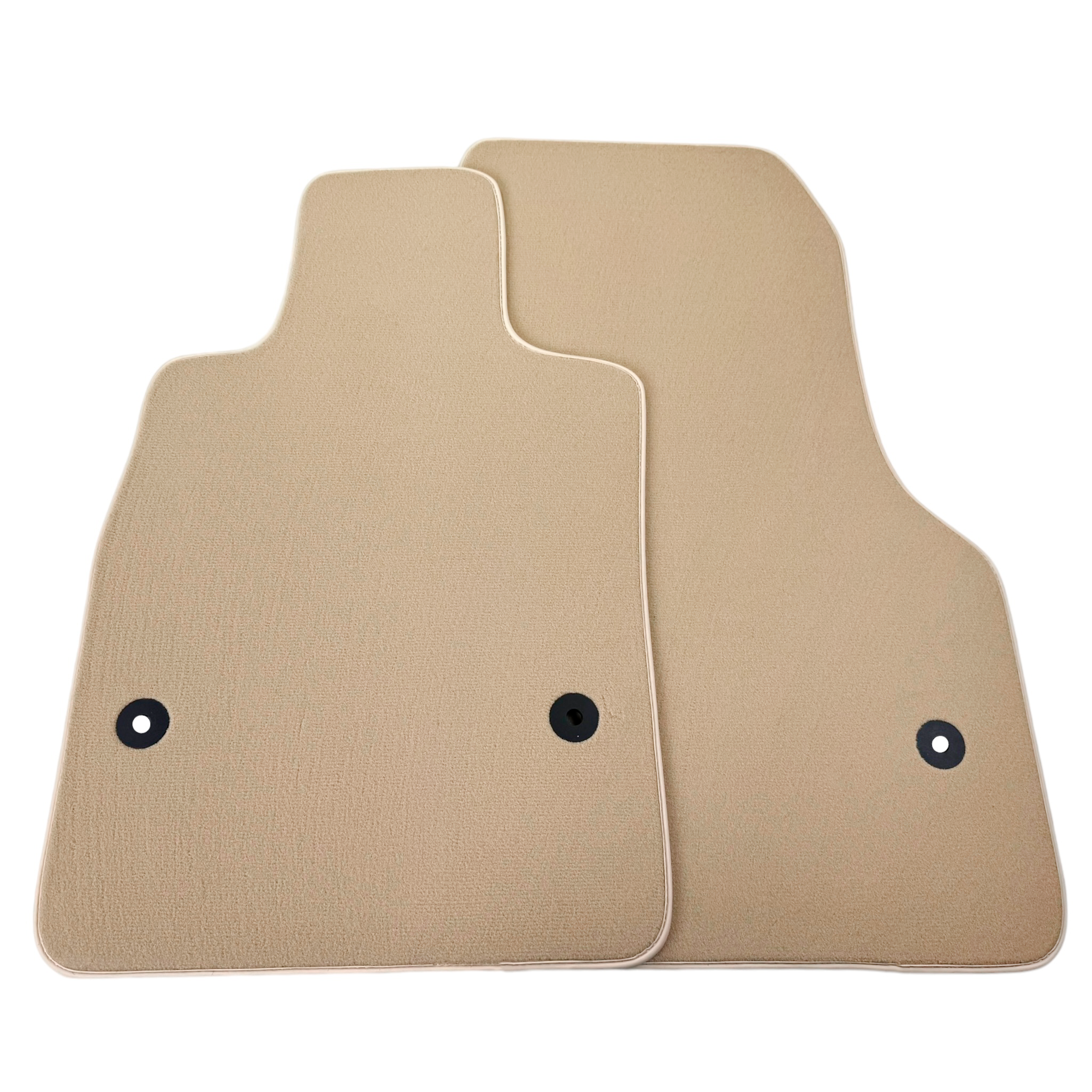 Beige Floor Mats for Chevrolet Corvette C8 (2020-2024) with Beige Trim