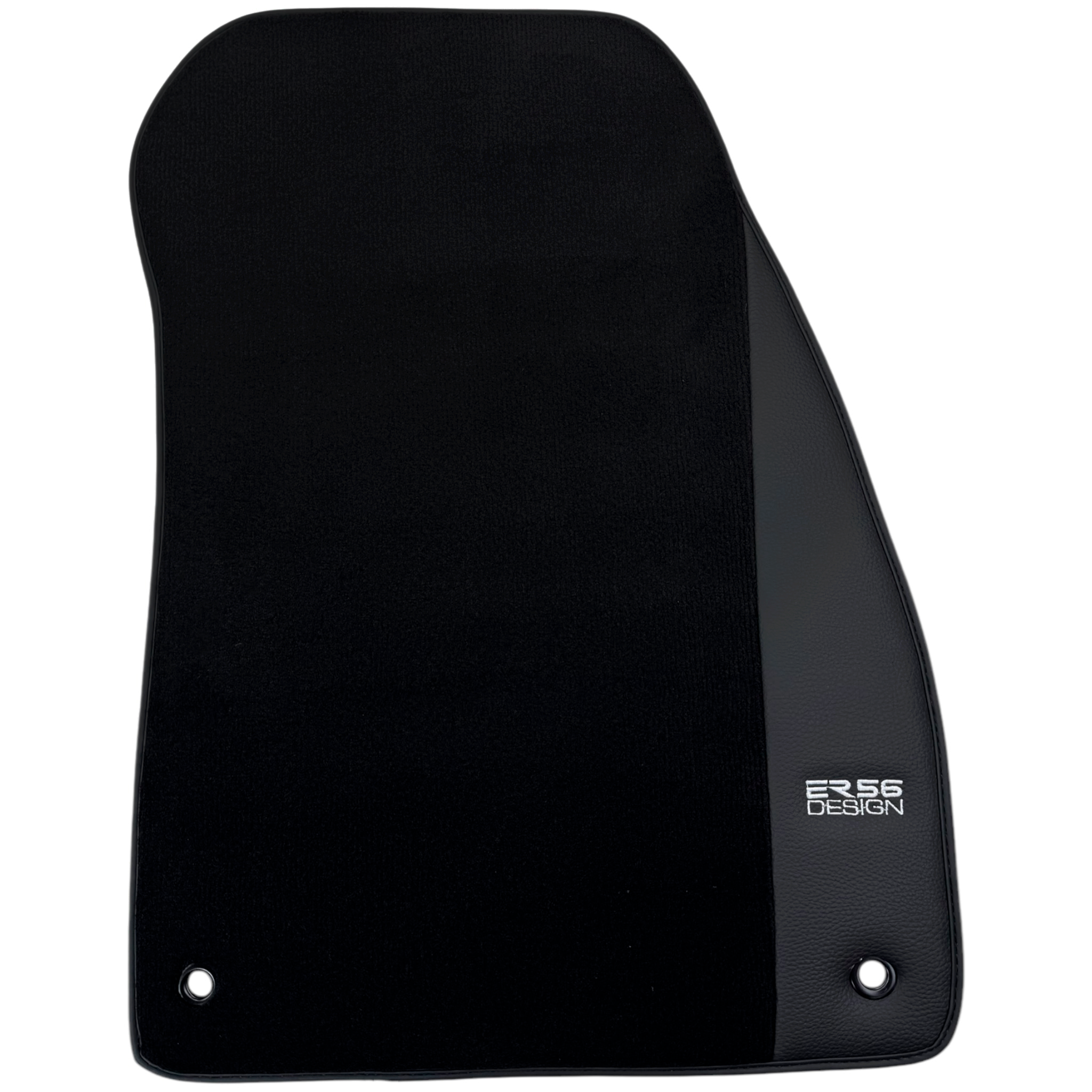 ER56 Design Black Floor Mats for Jeep Cherokee KK (2008-2013) with Leather - AutoWin