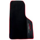 Black Floor Mats for Lamborghini Huracan STO with Carbon Fiber Leather