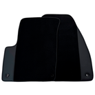 Black Floor Mats for Jeep Compass (2011-2017) with Leather | AutoWin - AutoWin