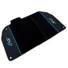 Black Floor Mats for Lamborghini Aventador SVJ Blue with Alcantara Leather