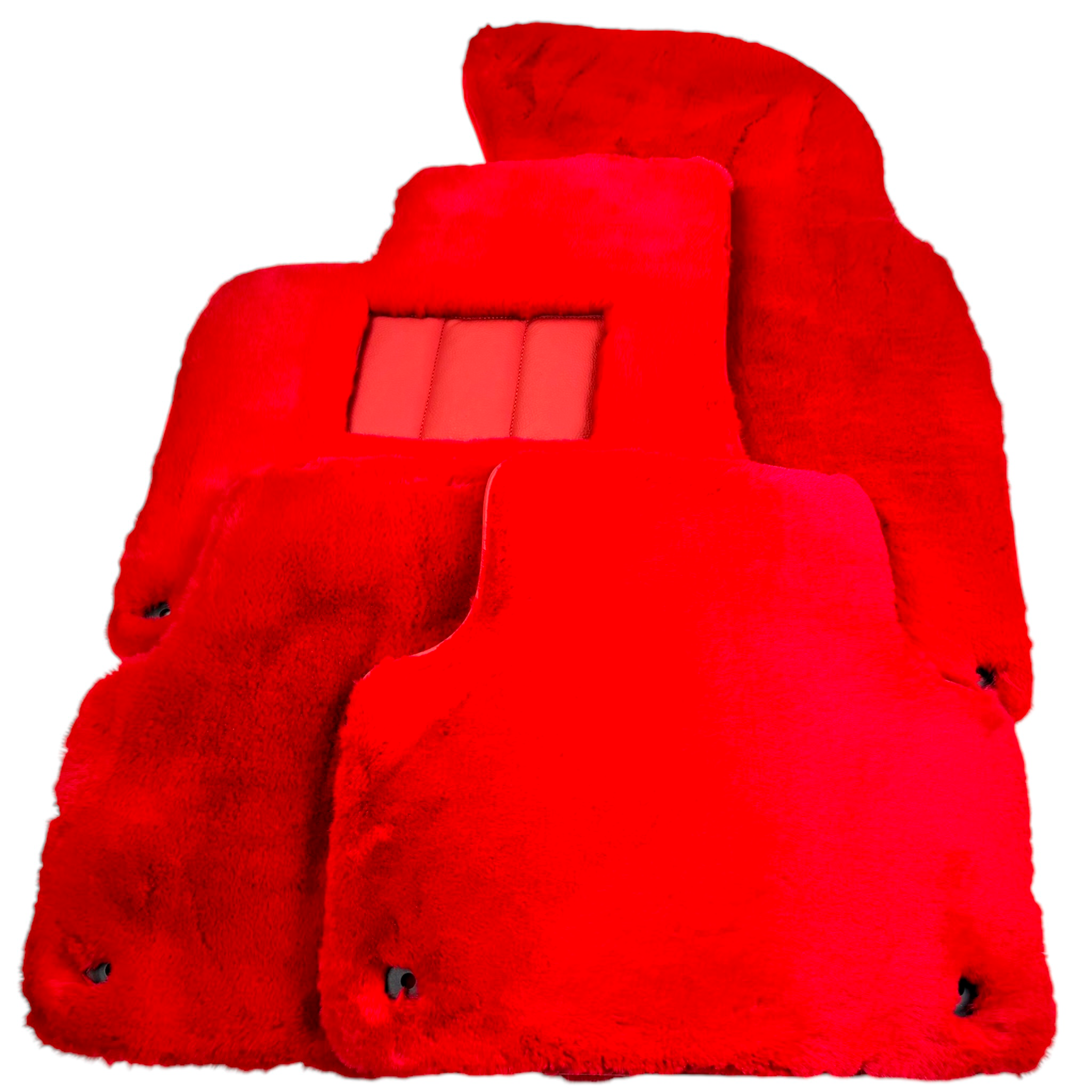 Red Sheepskin Floor Mats for Bentley Bentayga (2015-2023) - AutoWin