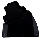 Black Floor Mats for Chevrolet Matiz Hatchback (2011-2013) with Leather | AutoWin - AutoWin