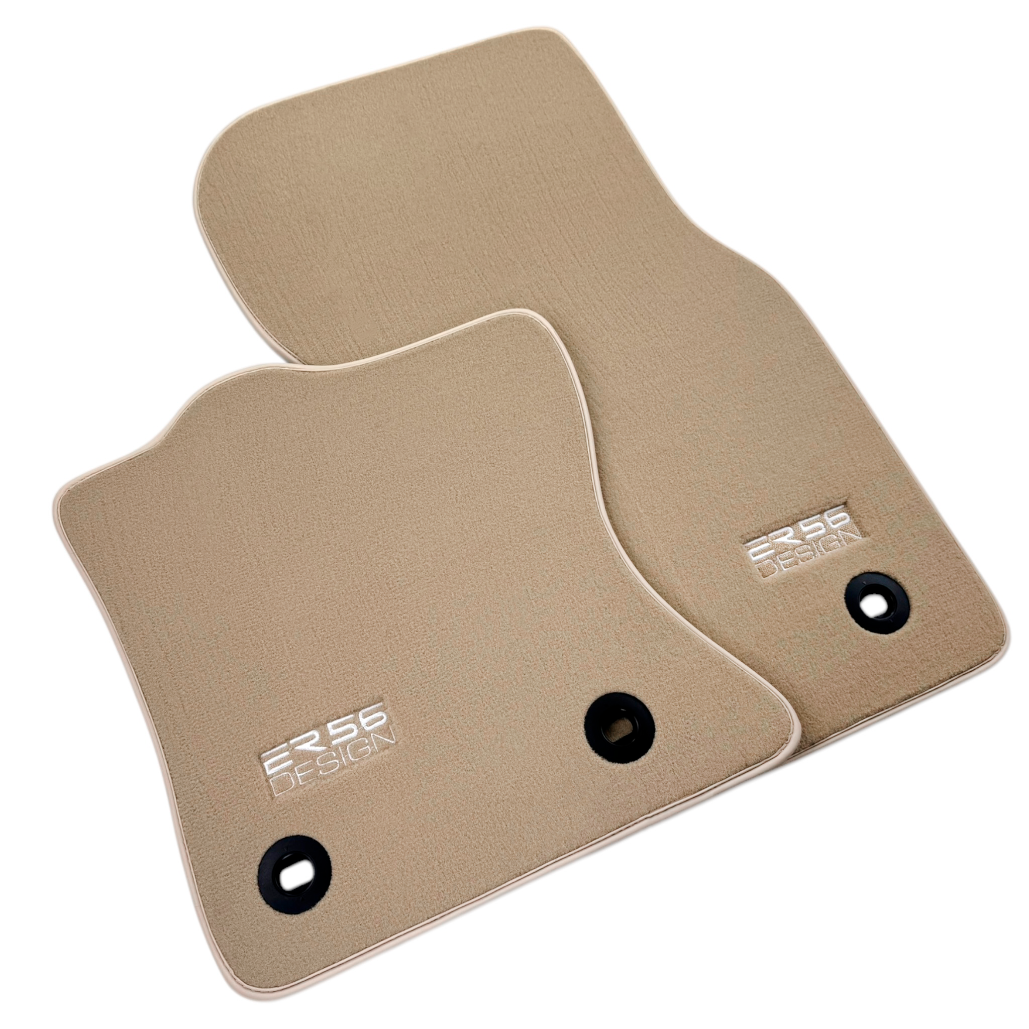 Beige Floor Mats for Jaguar F-Pace (2021-2024) Plug-in Hybrid by ER56 Design