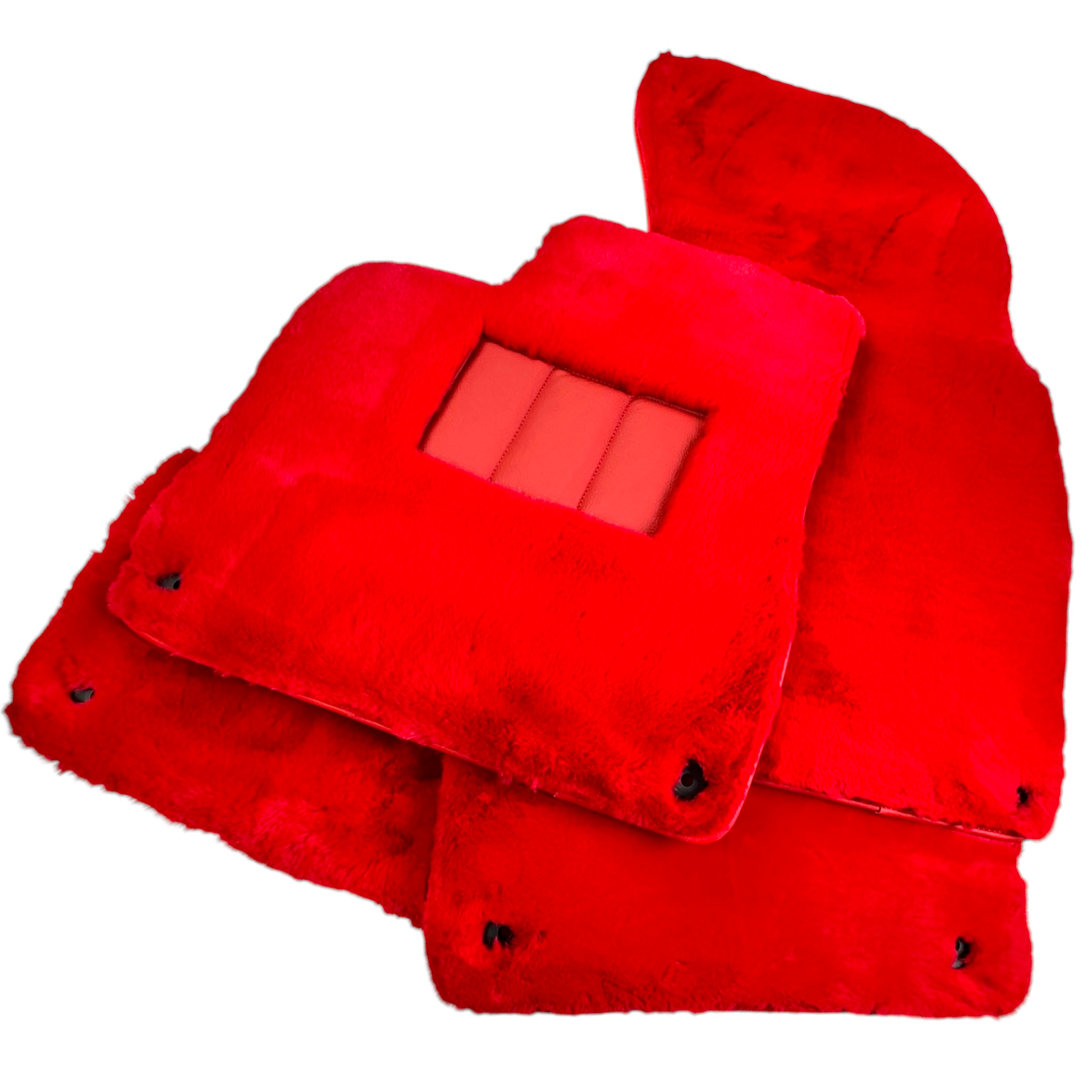 Red Sheepskin Floor Mats for Bentley Bentayga (2015-2023) - AutoWin