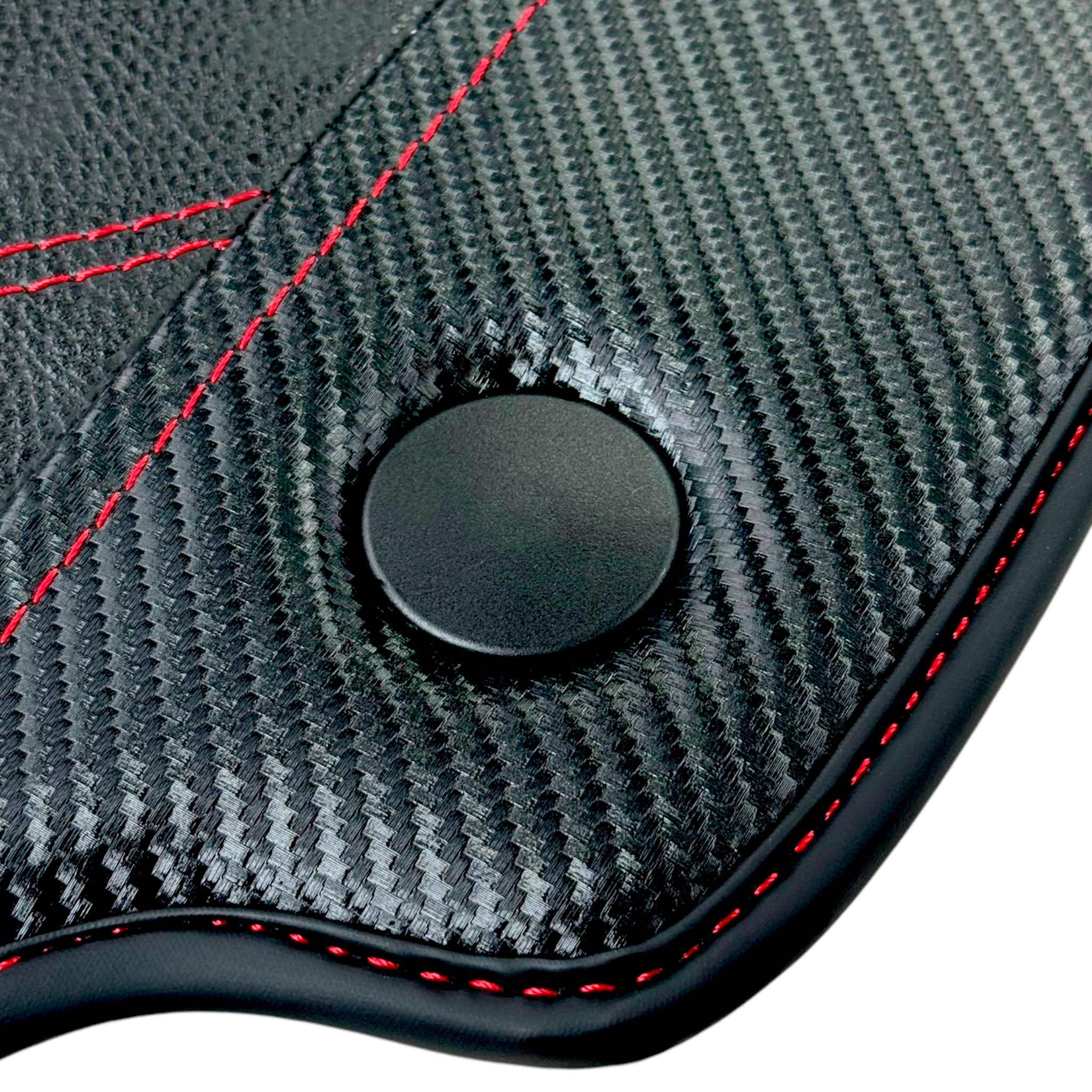 Leather Floor Mats For Ferrari 488 Pista Spider (2019-2021) With Carbon Fiber | Italian Edition - AutoWin