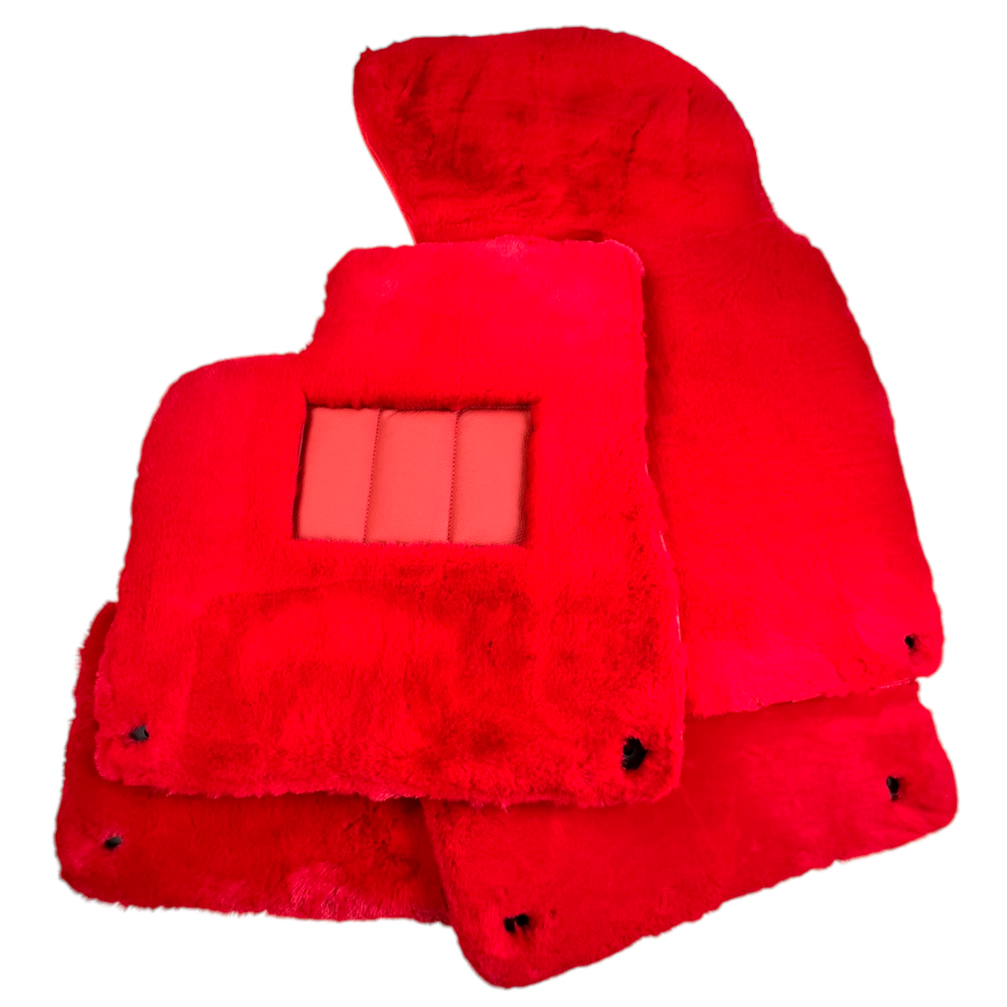 Red Sheepskin Floor Mats for Bentley Bentayga (2015-2023) - AutoWin