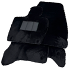 Black Sheepskin Floor Mats for Land Rover Defender 130 L663 (2022-2024) 5-7 Seater