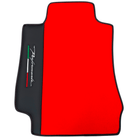 Red Floor Mats for Alfa Romeo Giulia Performante (1962-1978) with Leather