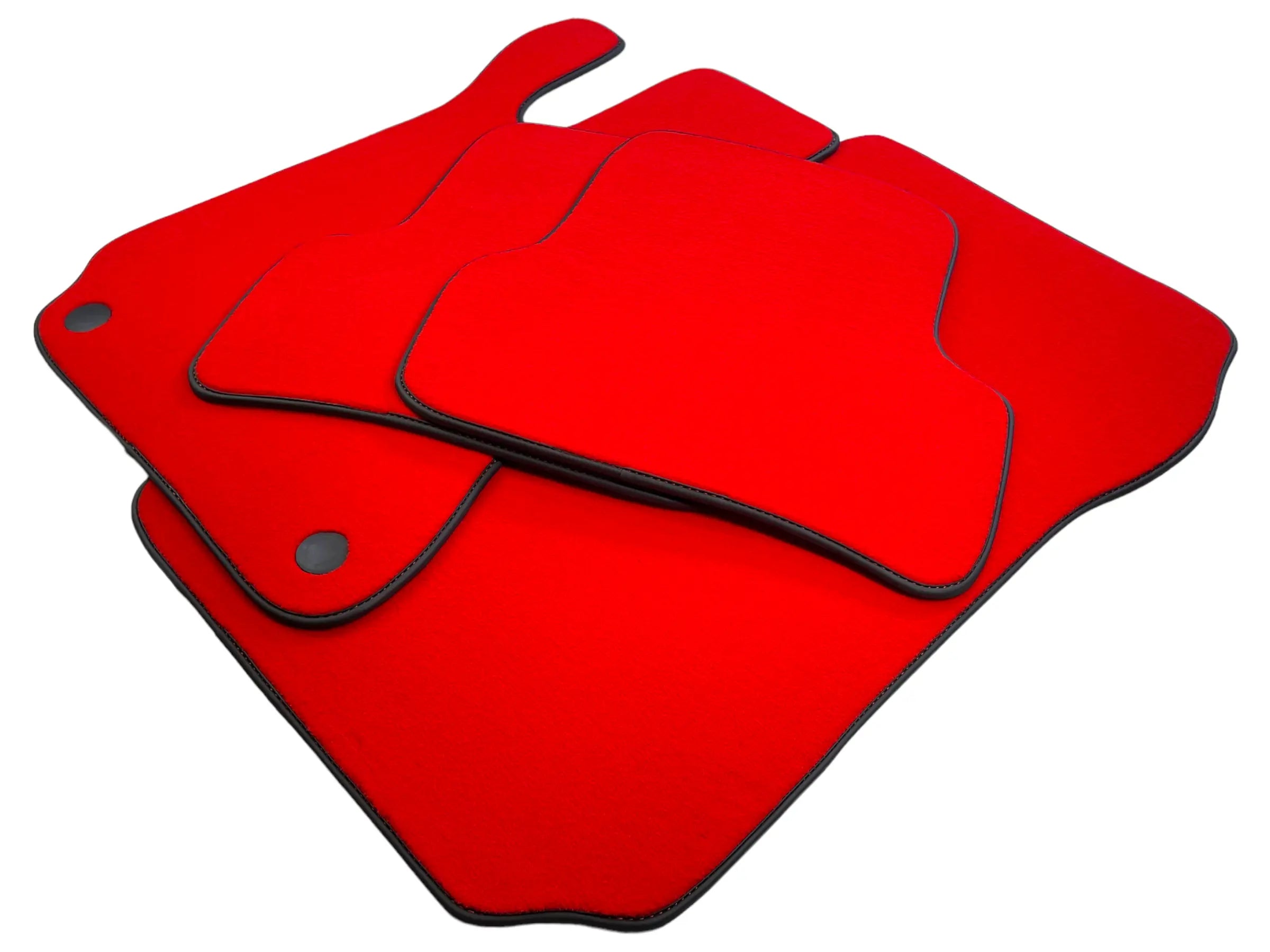 Red Floor Mats For Mercedes-Benz SL R231 2012–2020 Black Trim