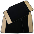 Custom Black Floor Mats for Rolls Royce Cullinan with Beige Leather - AutoWin