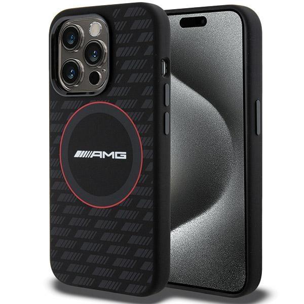AMG Silicone Carbon Pattern MagSafe Hardcase for iPhone 15 Pro Max 6.7"