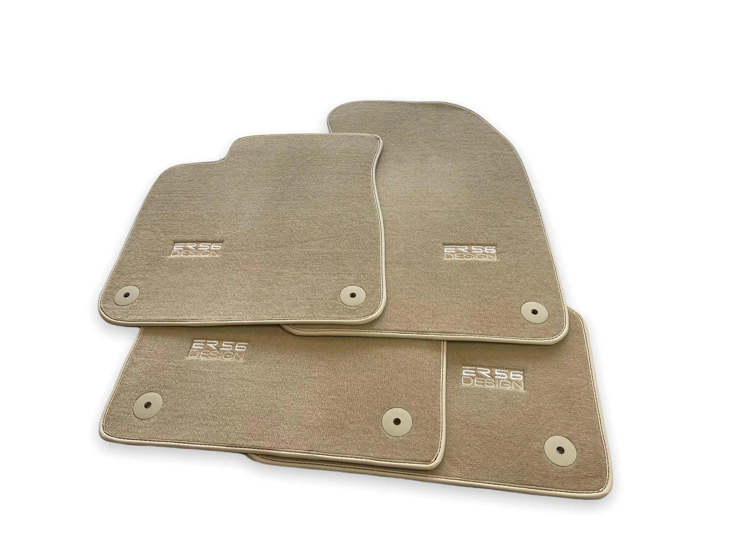 Beige Floor Mats for A4 - B9 Avant (2019-2023) | ER56 Design - AutoWin