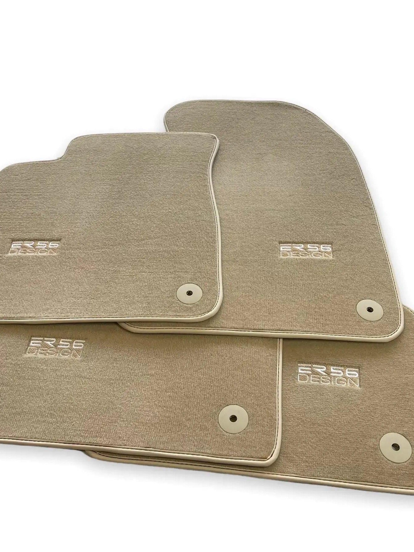 Beige Floor Mats for Audi A3 - Convertible (2008-2013) | ER56 Design - AutoWin