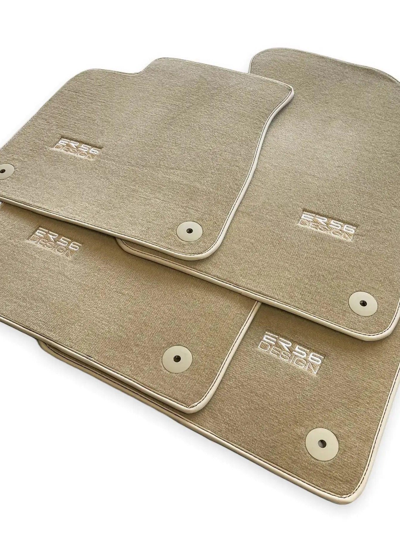 Beige Floor Mats for Audi A3 - Convertible (2014-2020) | ER56 Design - AutoWin