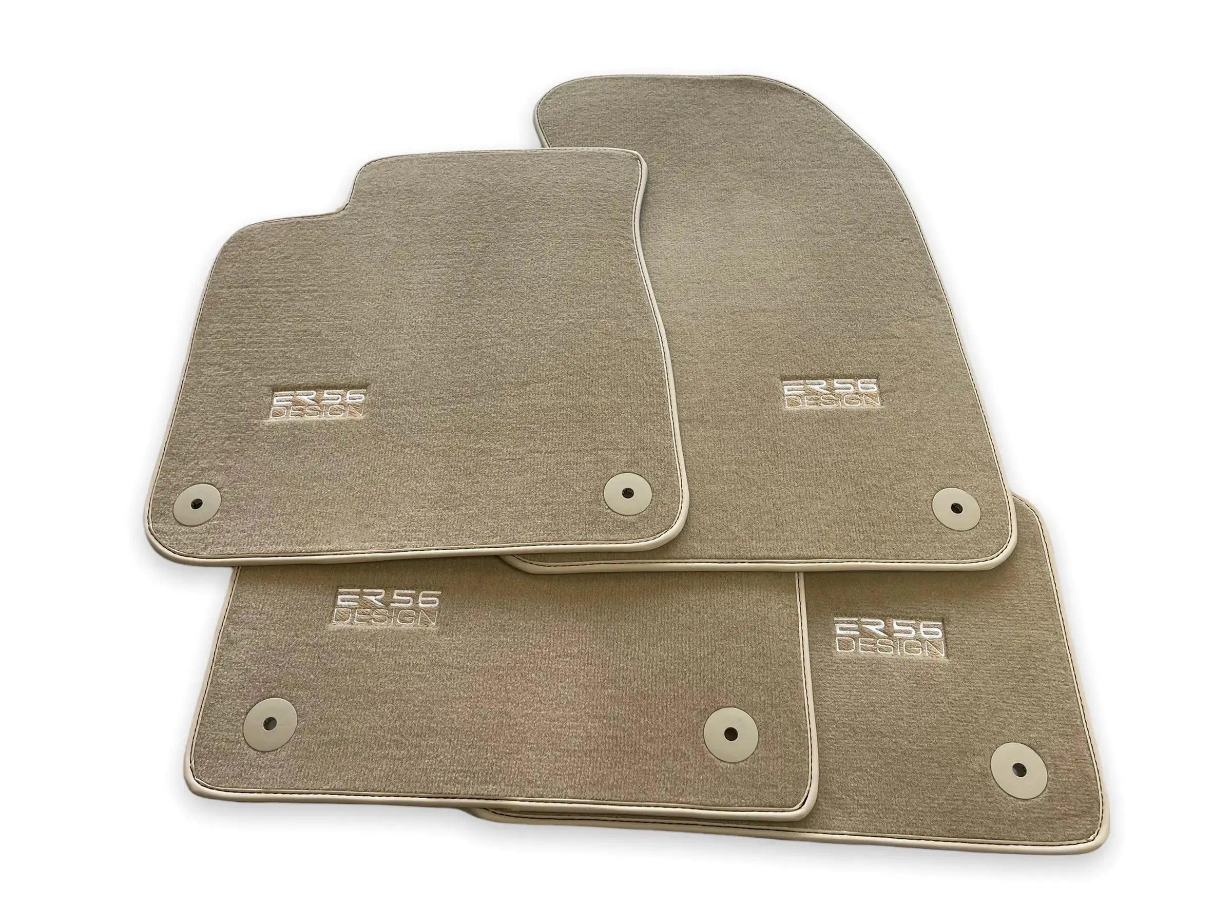 Beige Floor Mats for Audi A4 - B9 Allroad Quattro (2020-2024) | ER56 Design - AutoWin