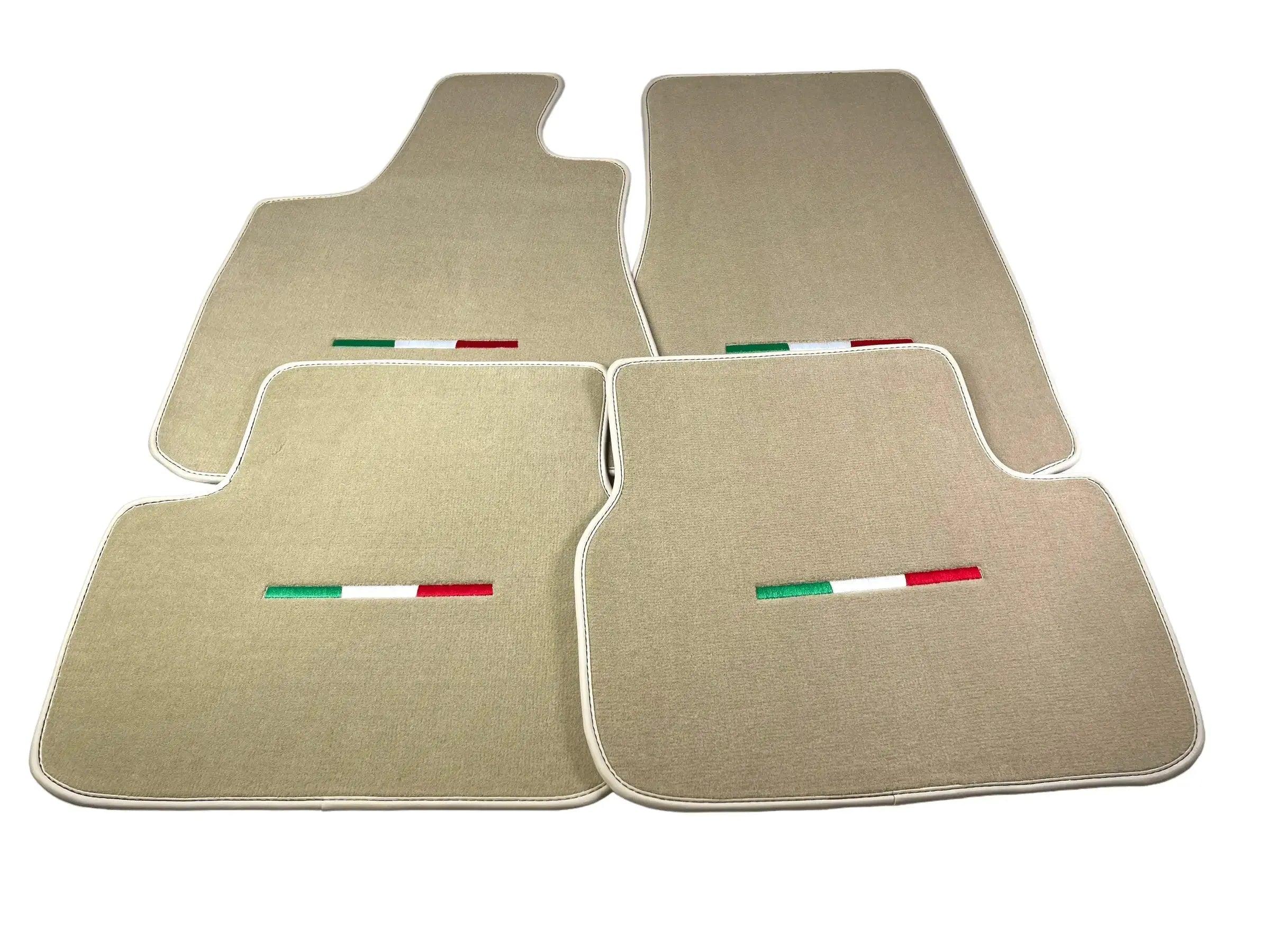 Beige Floor Mats For Maserati Coupé (2001-2007) Italy Edition - AutoWin