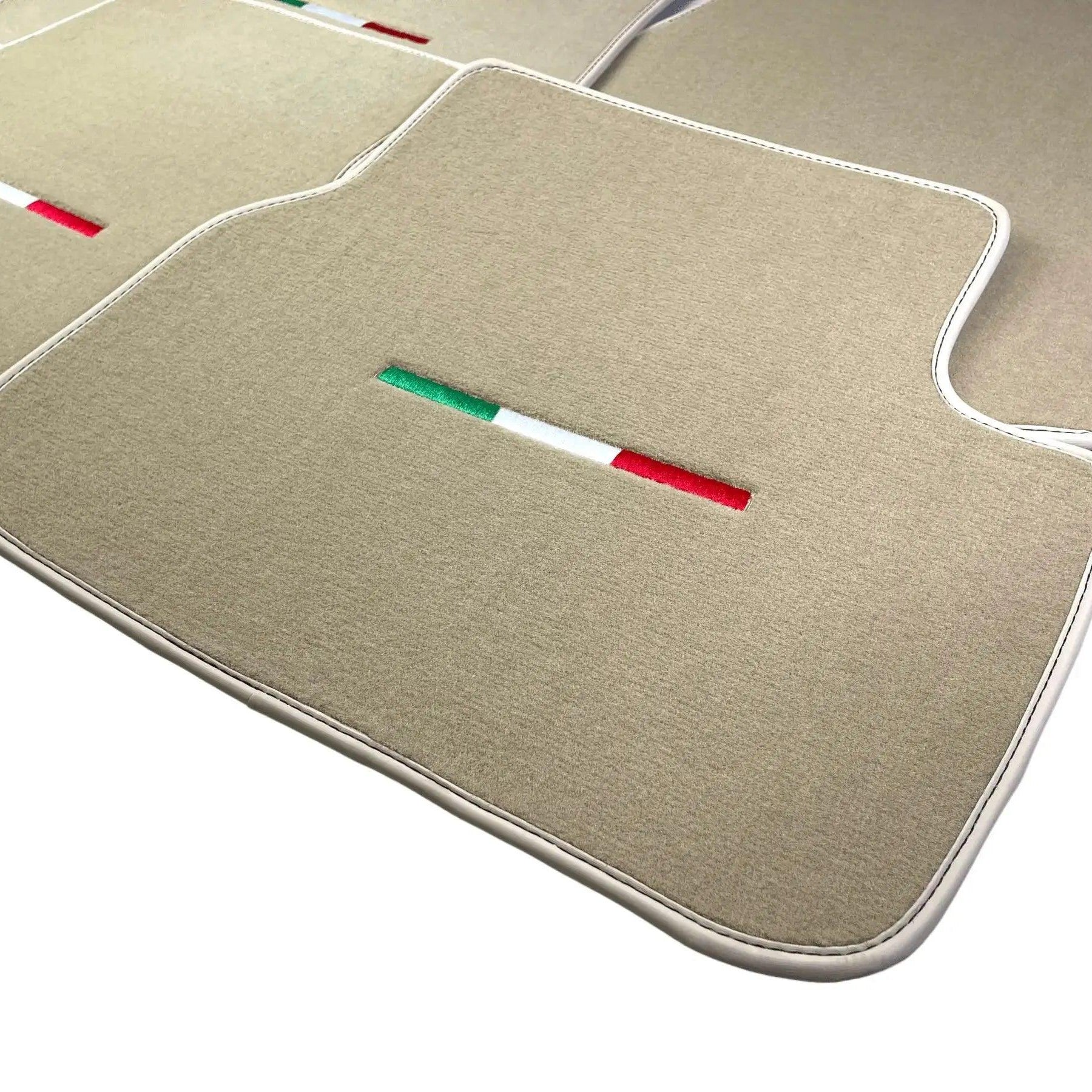 Beige Floor Mats For Maserati Coupé (2001-2007) Italy Edition - AutoWin