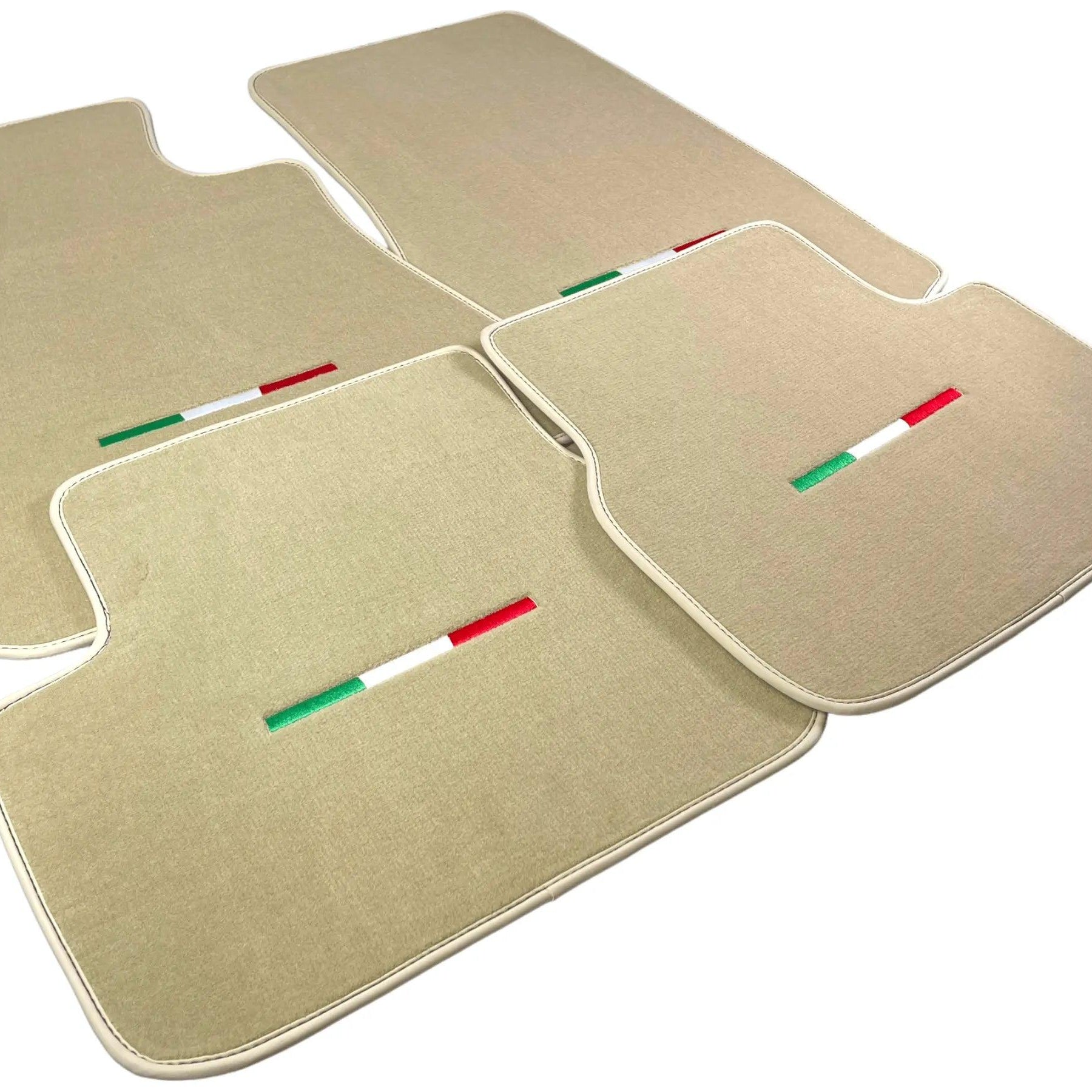 Beige Floor Mats For Maserati Ghibli 2013-2022 Italy Edition - AutoWin