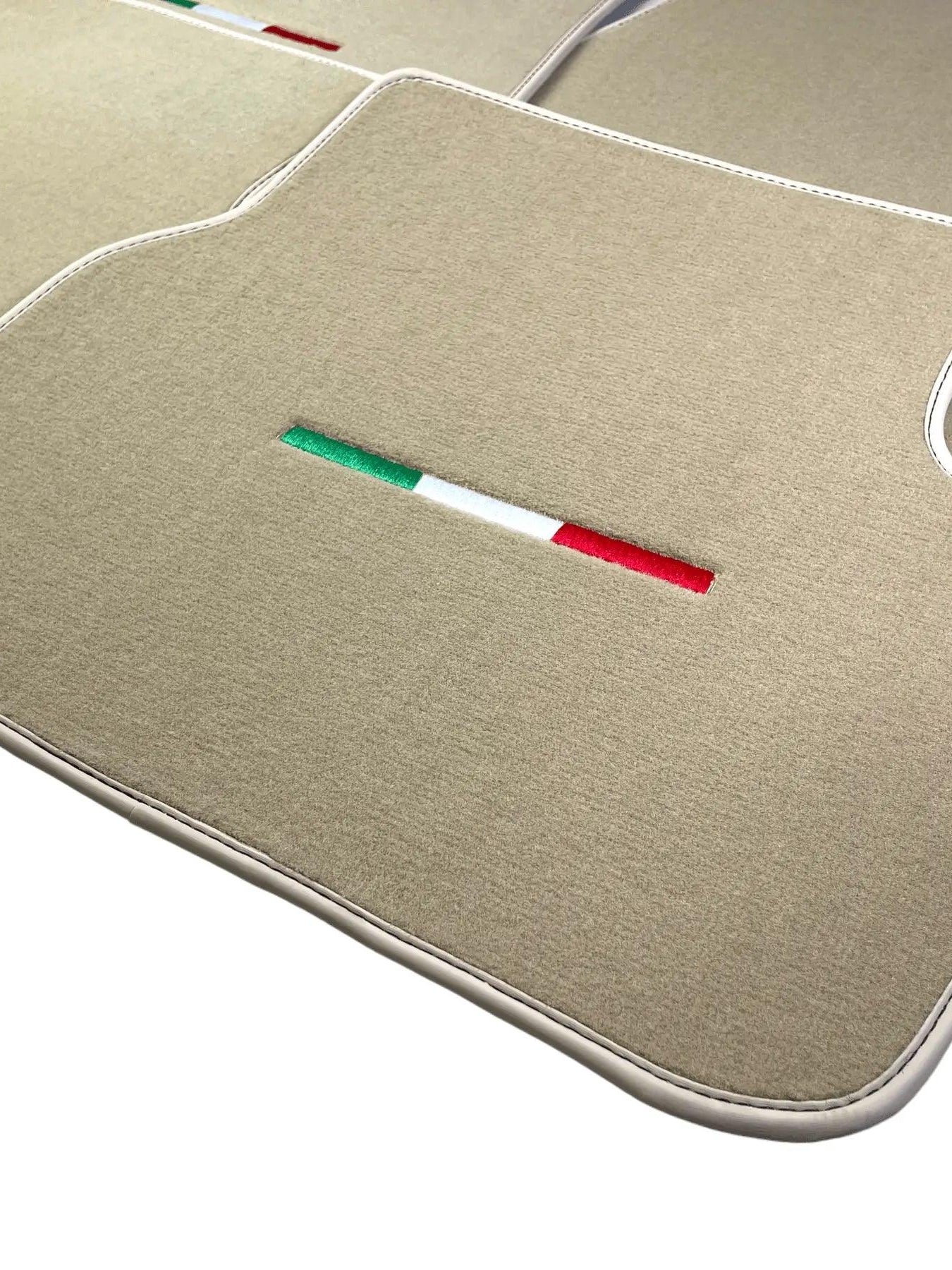 Beige Floor Mats For Maserati Ghibli 2013-2022 Italy Edition - AutoWin