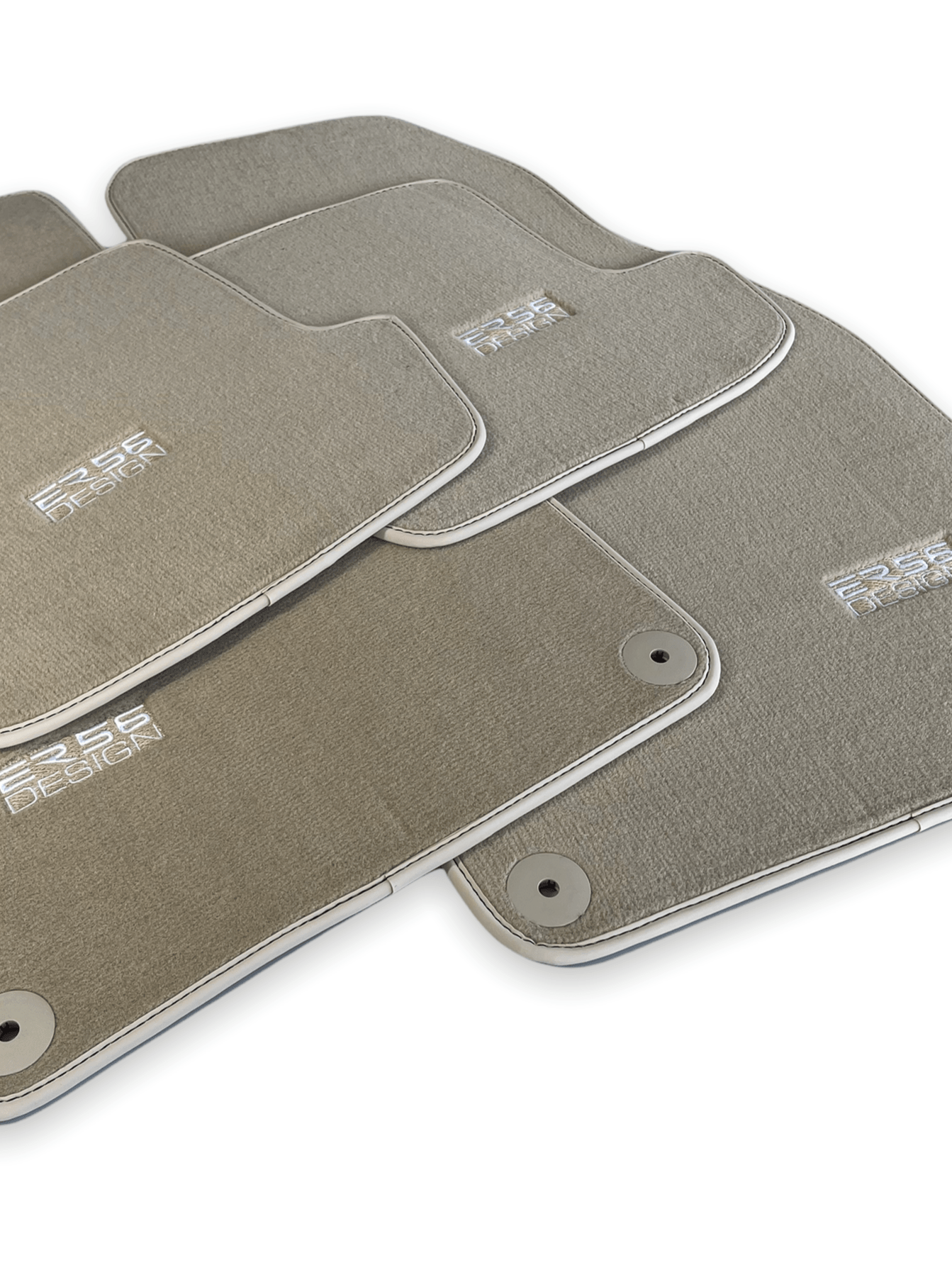 Beige Floor Mats for Porsche Taycan (2019-2023) | ER56 Design - AutoWin